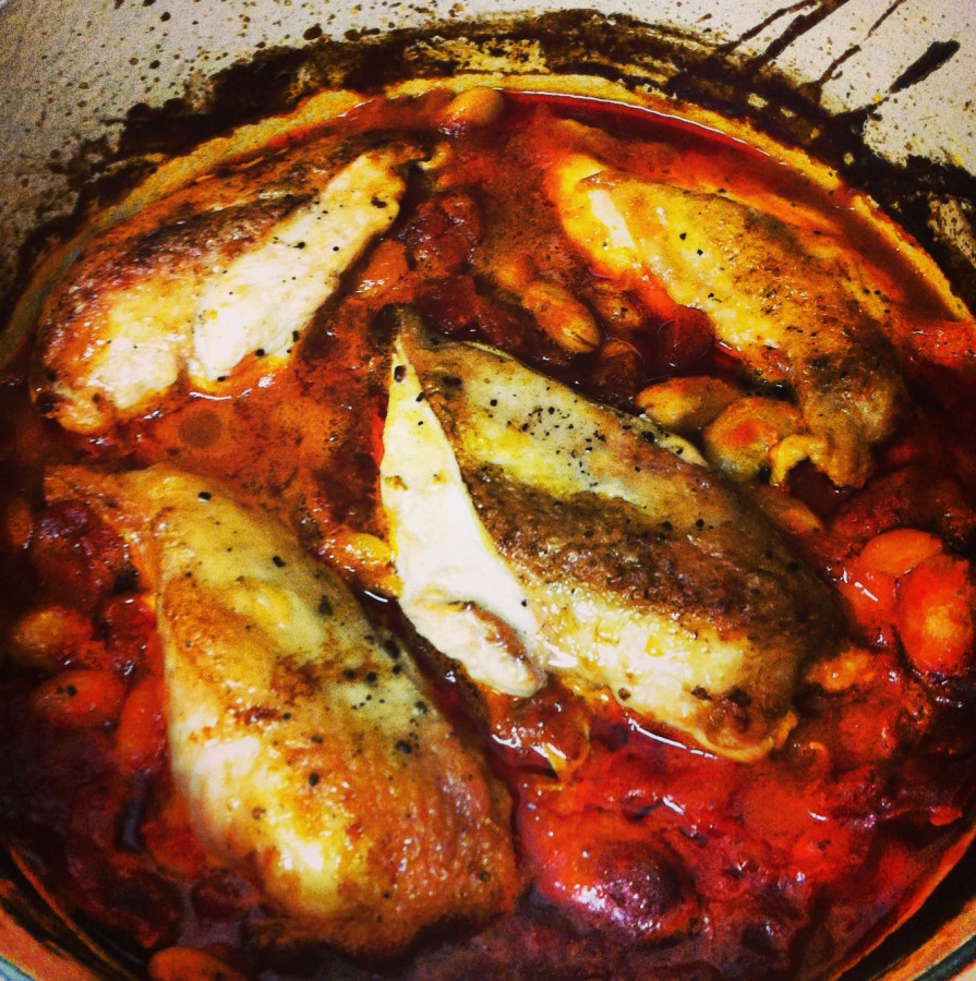 Comfort food favourite  - a chicken, chorizo and bean stew